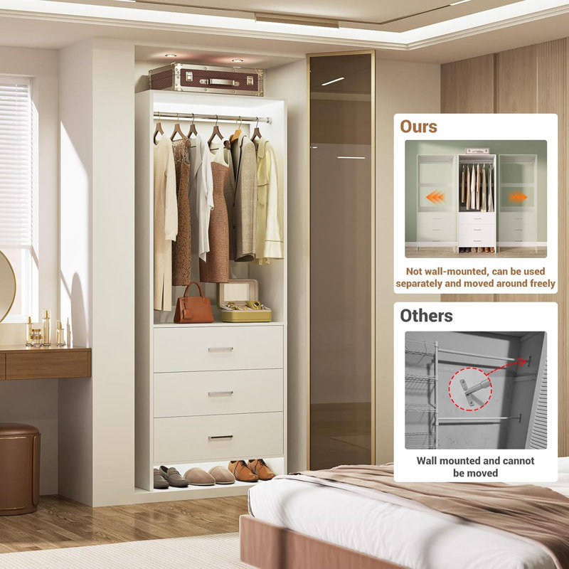 Latitude Run® Meyla 24'' W Freestanding Closet System & Reviews